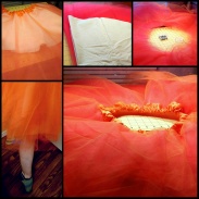 process photos for pink/orange ombre tutu