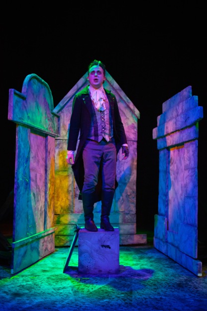 Nevermore, photos by Kimberley Mead, Lighting Design by Sam Chesney, Costume Design by Glenda Barnes, and Prop Design by Teresa Carson
